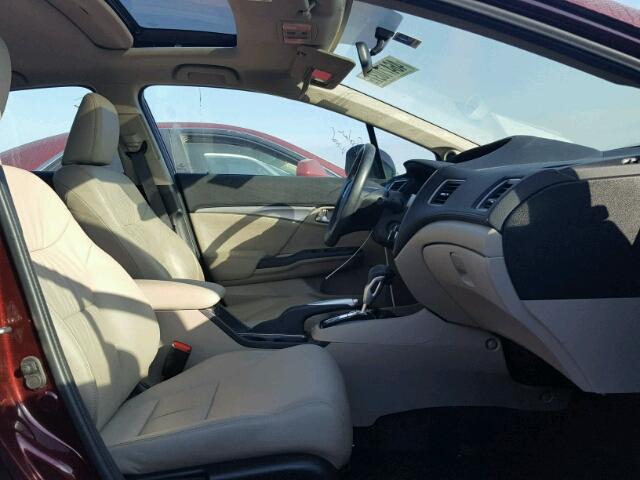 19XFB2F95DE076669 - 2013 HONDA CIVIC EXL MAROON photo 5