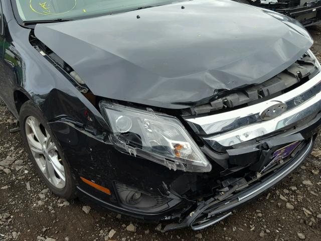 3FAHP0HAXCR306483 - 2012 FORD FUSION SE BLACK photo 9