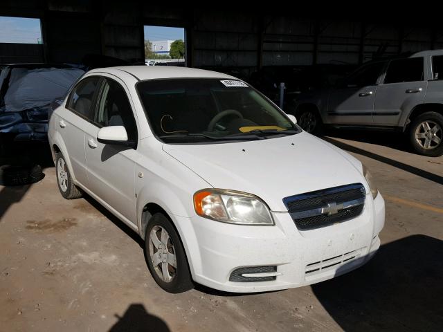 KL1TD56647B047614 - 2007 CHEVROLET AVEO BASE Ақ фото 1