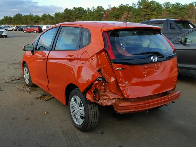 3HGGK5H48JM703214 - 2018 HONDA FIT LX ORANGE photo 3