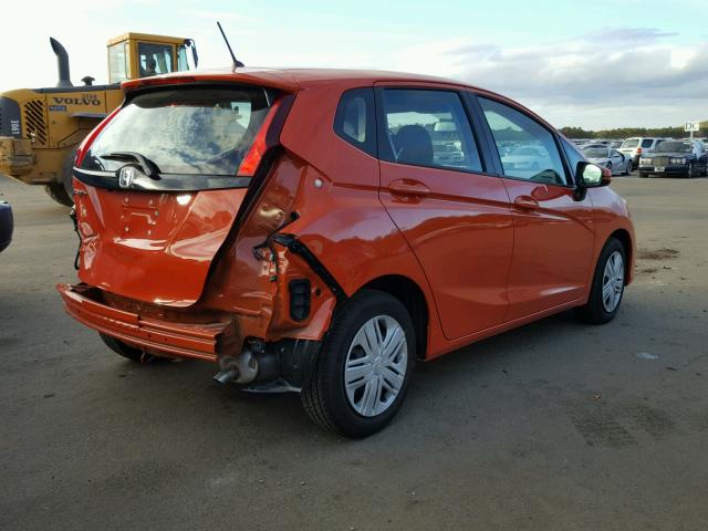3HGGK5H48JM703214 - 2018 HONDA FIT LX ORANGE photo 4