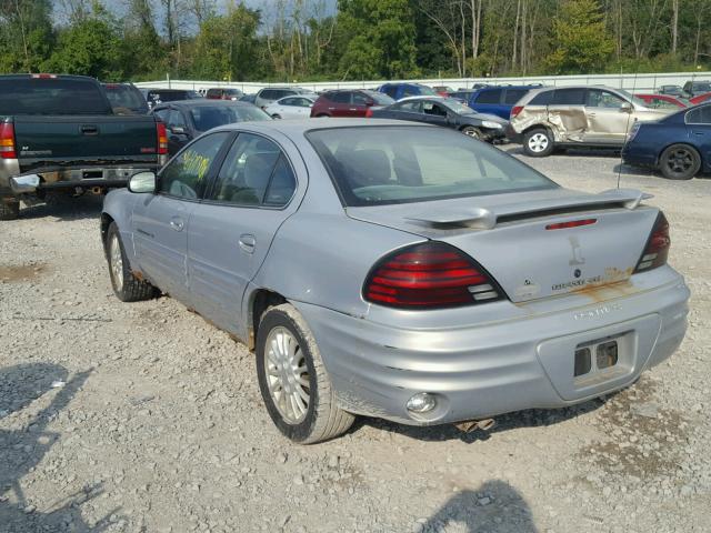 1G2NF52T4YC511816 - 2000 PONTIAC GRAND AM S GRAY photo 3