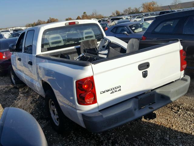 1D3HW28KX7S192911 - 2007 DODGE DAKOTA QUA WHITE photo 3