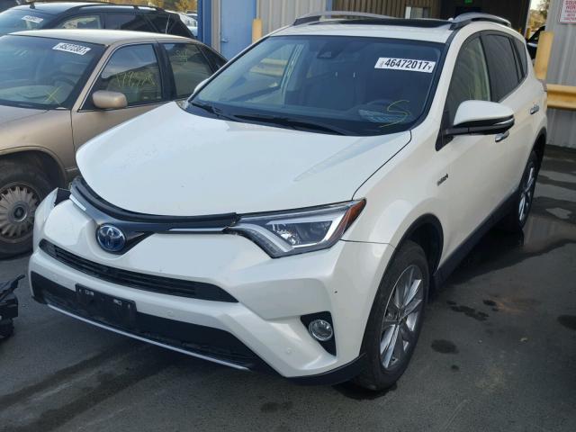 JTMDJREV5HD071772 - 2017 TOYOTA RAV4 HV LI WHITE photo 2