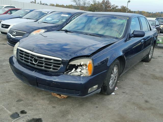 1G6KE57Y64U181352 - 2004 CADILLAC DEVILLE DH BLUE photo 2