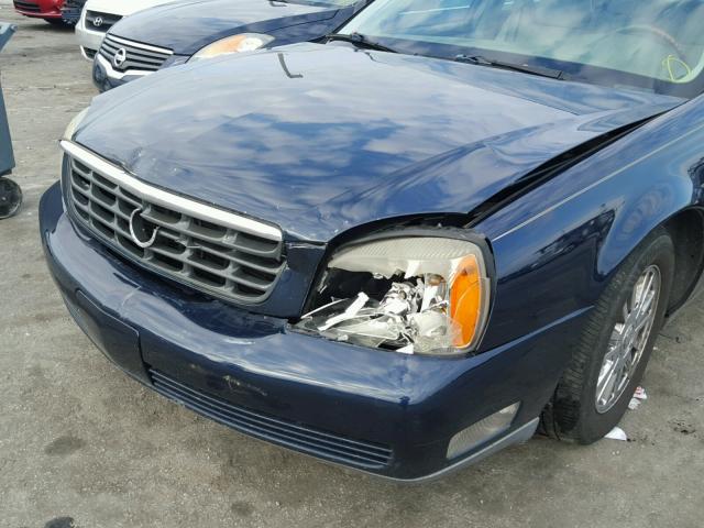 1G6KE57Y64U181352 - 2004 CADILLAC DEVILLE DH BLUE photo 9