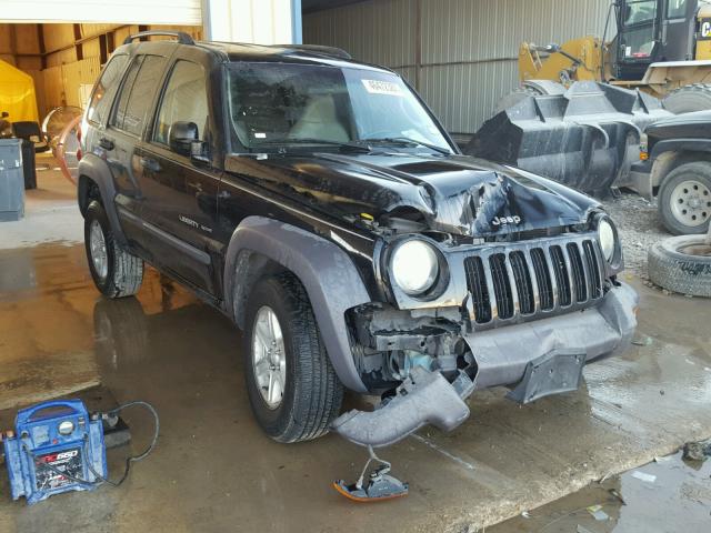 1J4GK48K73W727671 - 2003 JEEP LIBERTY SP BLACK photo 1