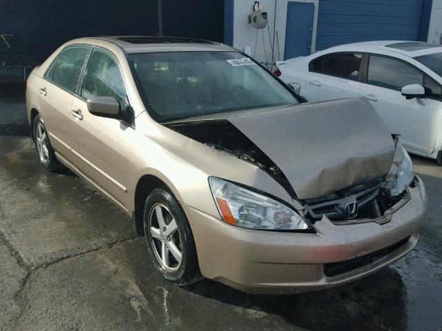 1HGCM56693A112192 - 2003 HONDA ACCORD EX GOLD photo 1