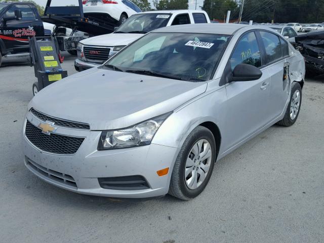 1G1PA5SH7E7229696 - 2014 CHEVROLET CRUZE LS SILVER photo 2