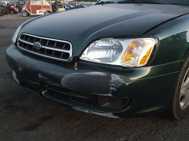 4S3BH635517309144 - 2001 SUBARU LEGACY L GREEN photo 10