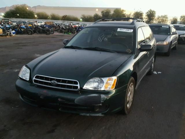 4S3BH635517309144 - 2001 SUBARU LEGACY L GREEN photo 2