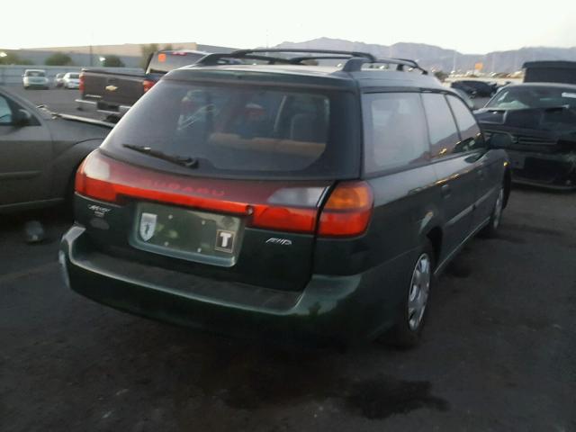 4S3BH635517309144 - 2001 SUBARU LEGACY L GREEN photo 4