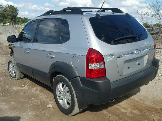 KM8JN12D07U670867 - 2007 HYUNDAI TUCSON SE SILVER photo 3