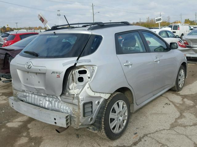 2T1KU4EE0CC765695 - 2012 TOYOTA COROLLA MA SILVER photo 4