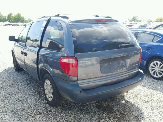 1C8GJ25342B653477 - 2002 CHRYSLER VOYAGER BLUE photo 3