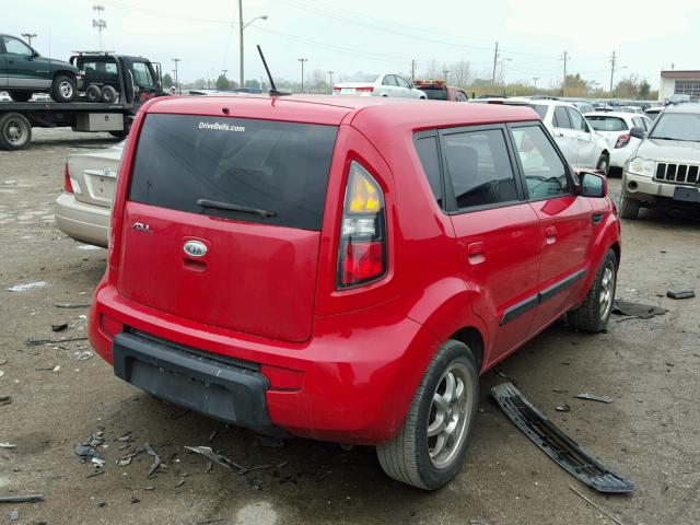 KNDJT2A28A7031304 - 2010 KIA SOUL + RED photo 4