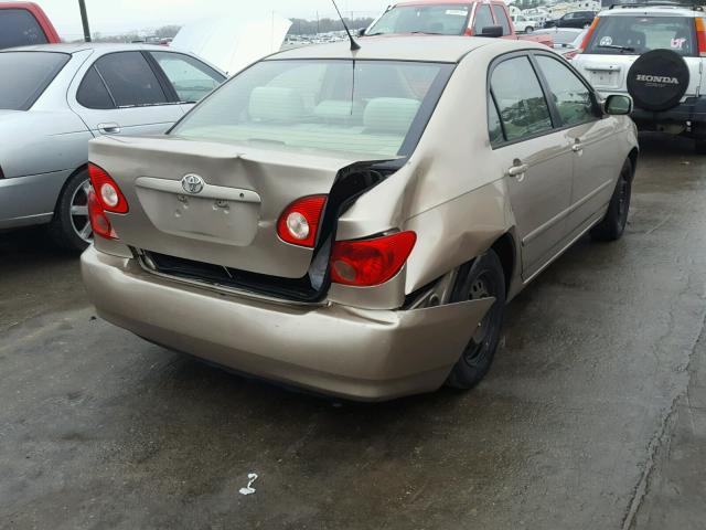 1NXBR32E28Z968142 - 2008 TOYOTA COROLLA CE GOLD photo 4