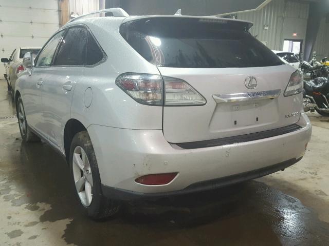 2T2BK1BA9CC137751 - 2012 LEXUS RX 350 GRAY photo 3