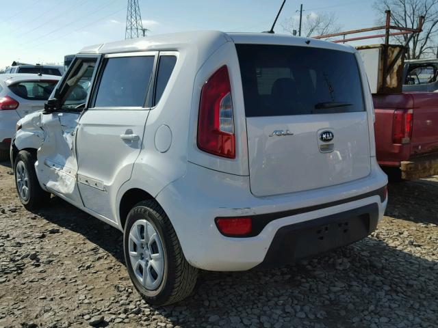 KNDJT2A52D7573609 - 2013 KIA SOUL WHITE photo 3