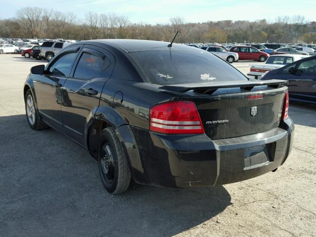 1B3LC56R28N691457 - 2008 DODGE AVENGER SX BLACK photo 3