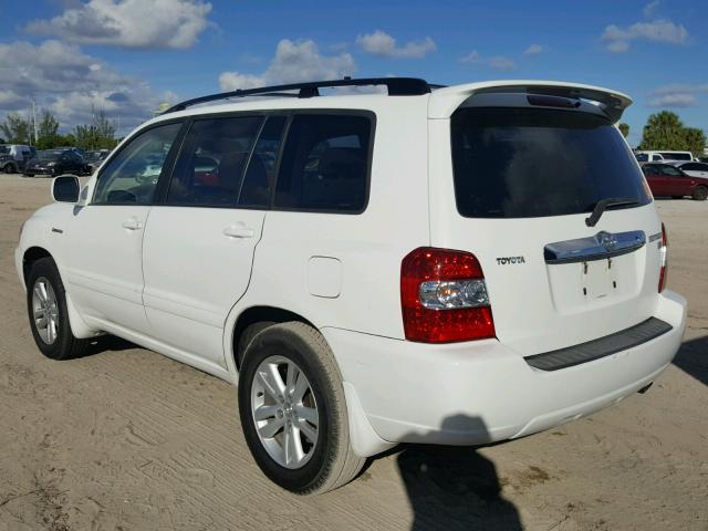 JTEDW21A860001209 - 2006 TOYOTA HIGHLANDER WHITE photo 3