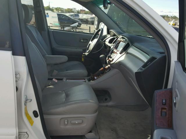 JTEDW21A860001209 - 2006 TOYOTA HIGHLANDER WHITE photo 5