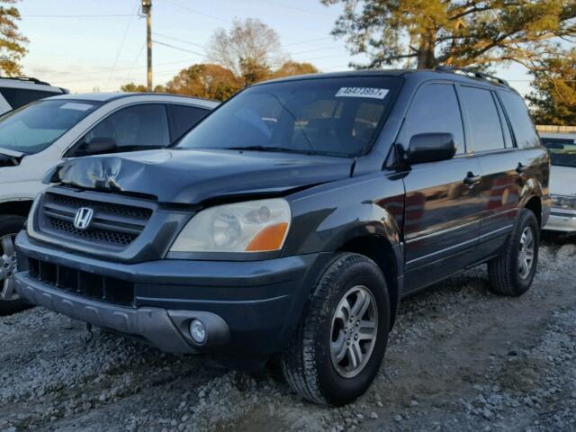 5FNYF18455B015200 - 2005 HONDA PILOT EX BLUE photo 2