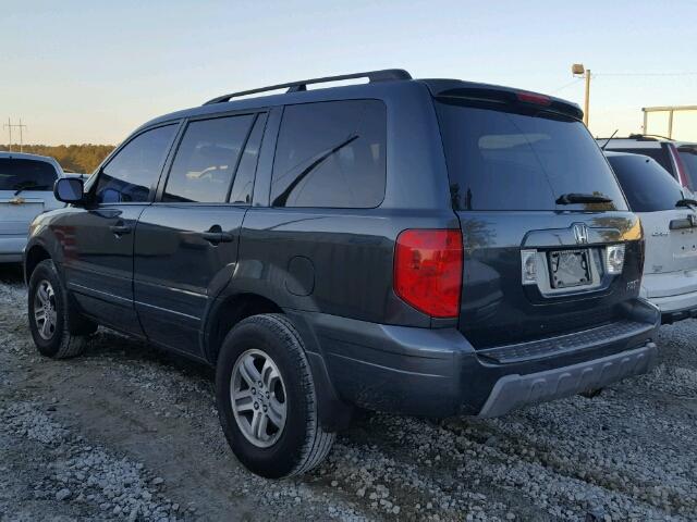 5FNYF18455B015200 - 2005 HONDA PILOT EX BLUE photo 3