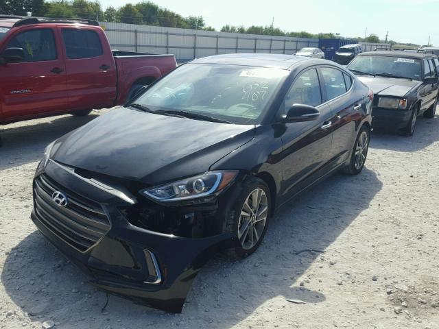 5NPD84LF1HH032407 - 2017 HYUNDAI ELANTRA BLACK photo 2