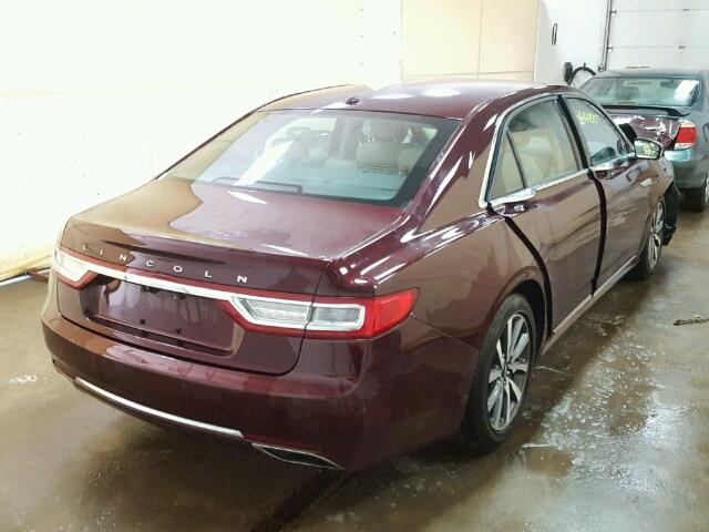 1LN6L9PK2H5631369 - 2017 LINCOLN CONTINENTA MAROON photo 4