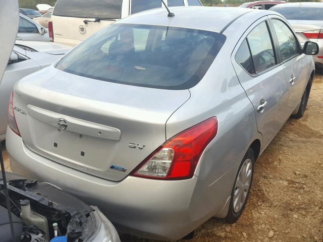 3N1CN7AP6CL876410 - 2012 NISSAN VERSA S SILVER photo 4