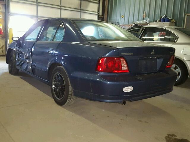 4A3AA46G52E139220 - 2002 MITSUBISHI GALANT ES BLUE photo 3