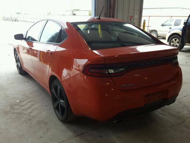 1C3CDFBB1FD414655 - 2015 DODGE DART SXT ORANGE photo 3