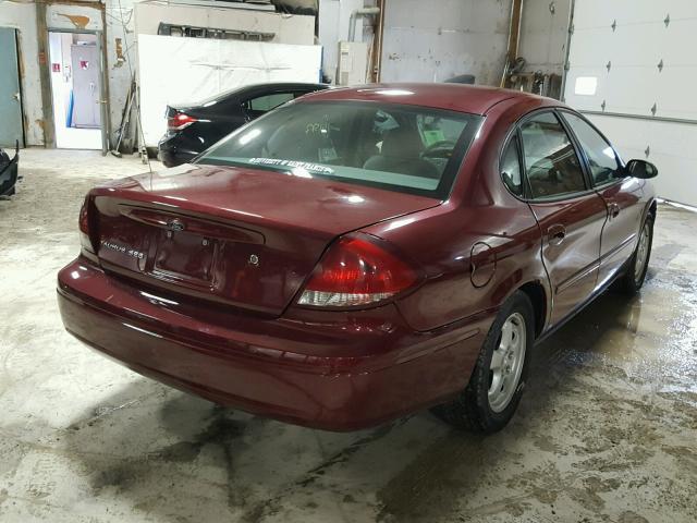 1FAFP55SX4A162964 - 2004 FORD TAURUS MAROON photo 4