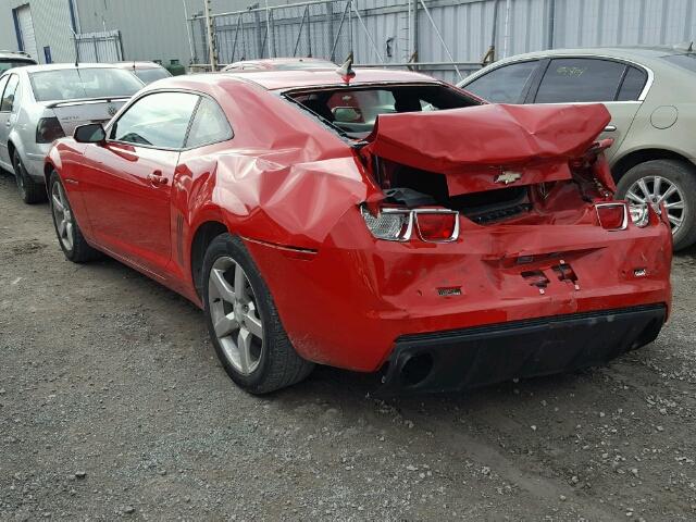 2G1FB1EDXB9150396 - 2011 CHEVROLET CAMARO LT RED photo 3