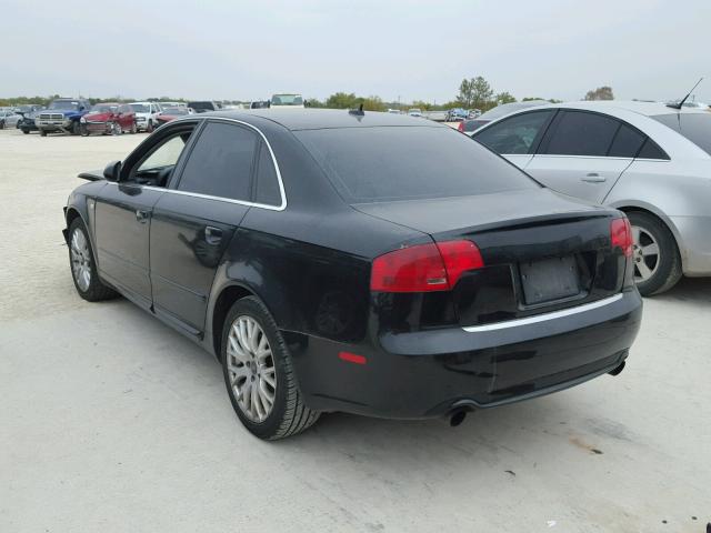 WAUAF78E08A161835 - 2008 AUDI A4 2.0T BLACK photo 3