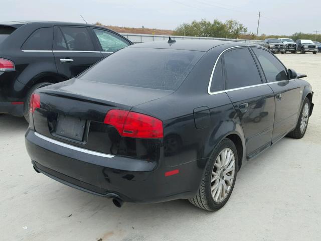 WAUAF78E08A161835 - 2008 AUDI A4 2.0T BLACK photo 4