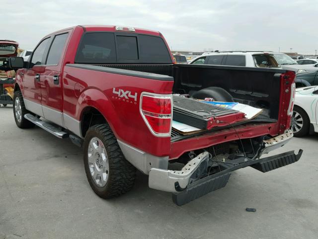 1FTFW1EF0BFA30109 - 2011 FORD F150 SUPER RED photo 3