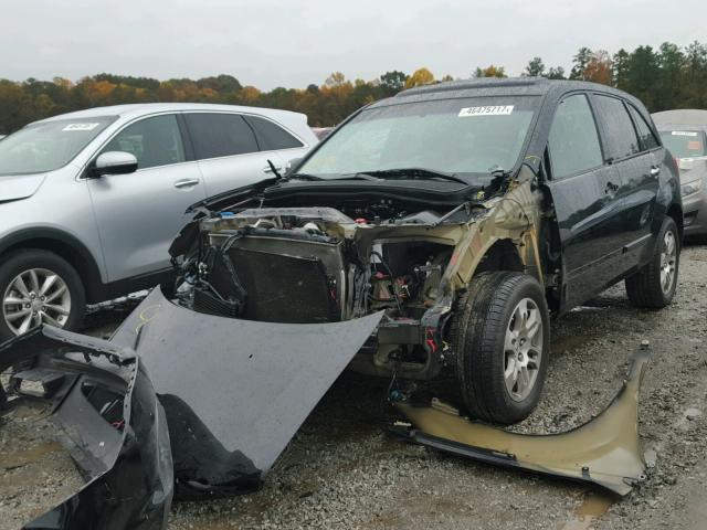 2HNYD28337H519349 - 2007 ACURA MDX BLACK photo 2