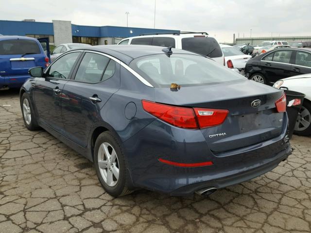 KNAGM4A71F5597450 - 2015 KIA OPTIMA LX BLUE photo 3