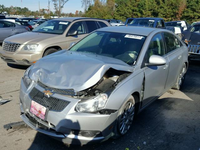 1G1PJ5SC5C7389674 - 2012 CHEVROLET CRUZE ECO SILVER photo 2