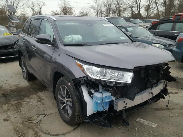 5TDJZRFH9HS437497 - 2017 TOYOTA HIGHLANDER GRAY photo 1