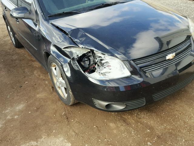 1G1AL52F357504821 - 2005 CHEVROLET COBALT LS BLACK photo 9