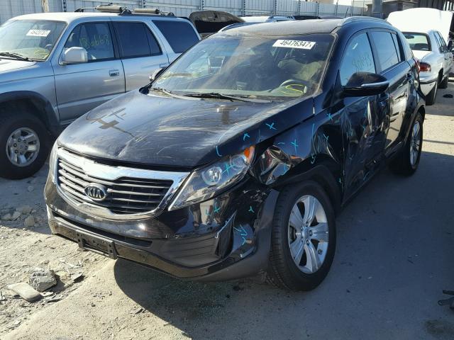 KNDPB3A23B7036706 - 2011 KIA SPORTAGE L BLACK photo 2