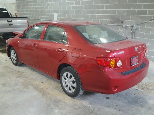 JTDBU4EE1A9121674 - 2010 TOYOTA COROLLA BA RED photo 3