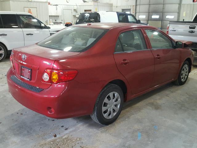 JTDBU4EE1A9121674 - 2010 TOYOTA COROLLA BA RED photo 4