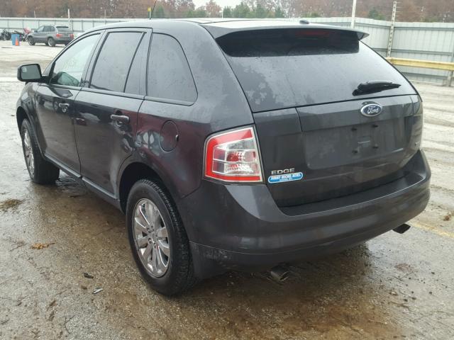 2FMDK38C47BB38317 - 2007 FORD EDGE SEL BLACK photo 3