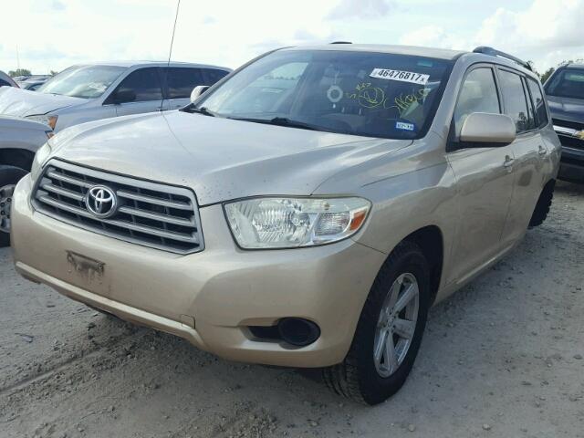 JTEDS41A482044492 - 2008 TOYOTA HIGHLANDER BEIGE photo 2