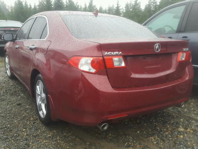 JH4CU26669C018053 - 2009 ACURA TSX BURGUNDY photo 3