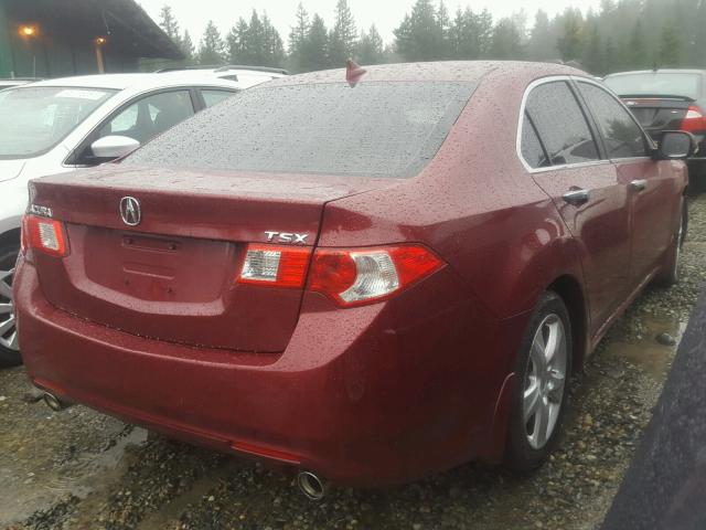 JH4CU26669C018053 - 2009 ACURA TSX BURGUNDY photo 4